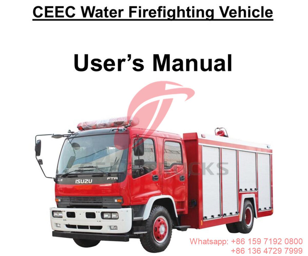 Ameria--Manuale del camion antincendio ad acqua e schiuma ISUZU FVR 5CBM