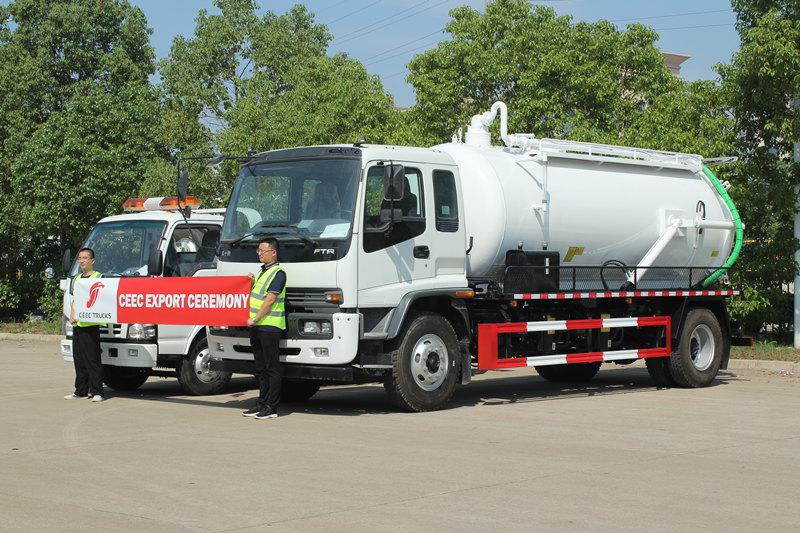 Africa - L'autospurgo ISUZU FTR e il carro attrezzi NKR consegnati con successo in Africa