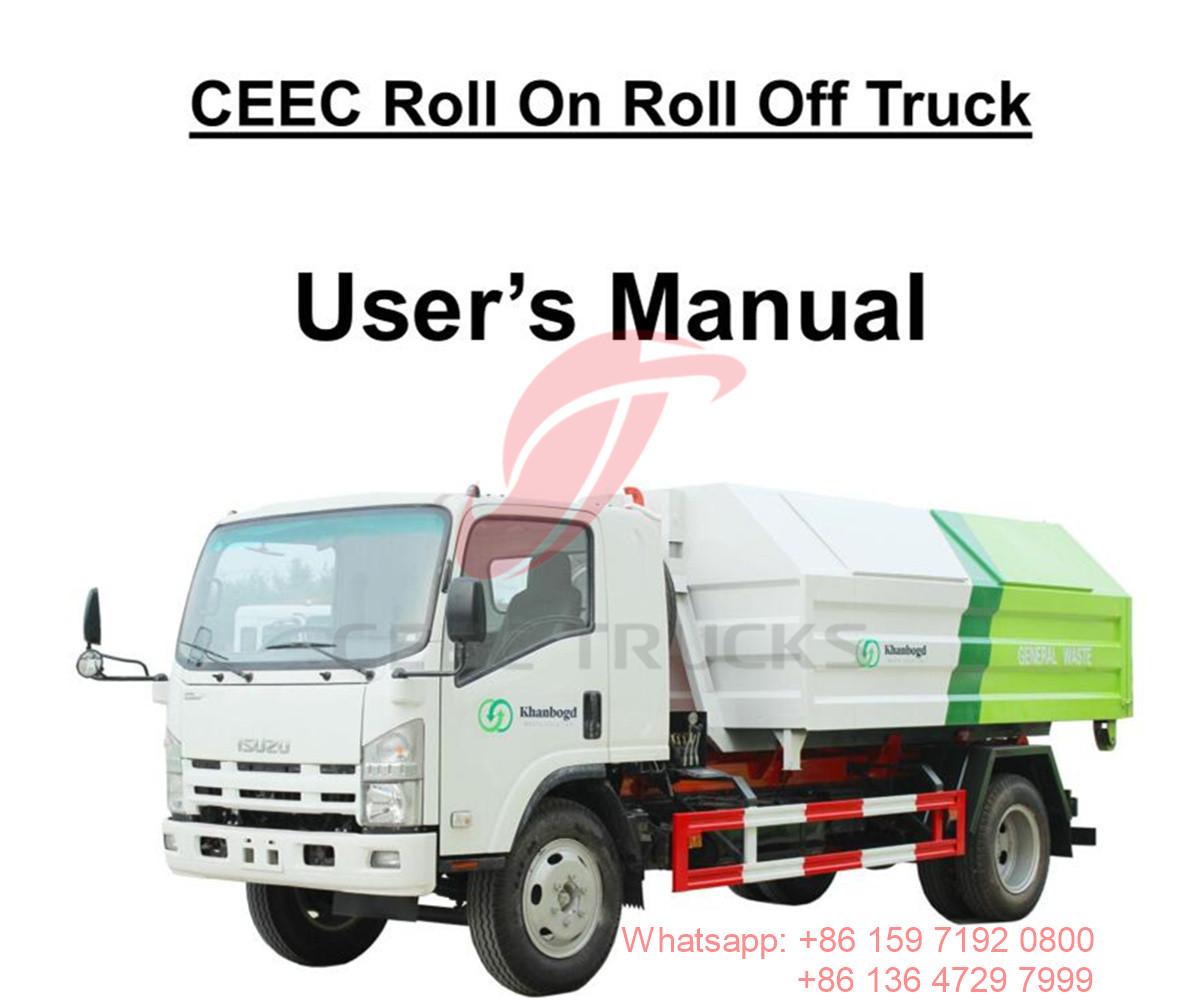 Mongolia--Manuale del camion roll-on roll-off ISUZU 12CBM